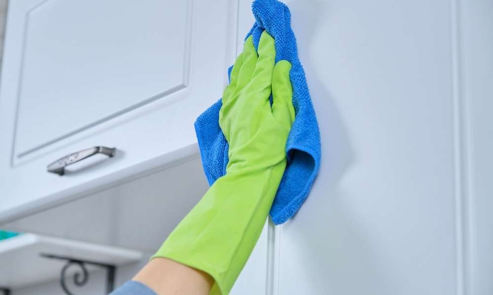 Clean The Cabinets With a Dry Cloth
