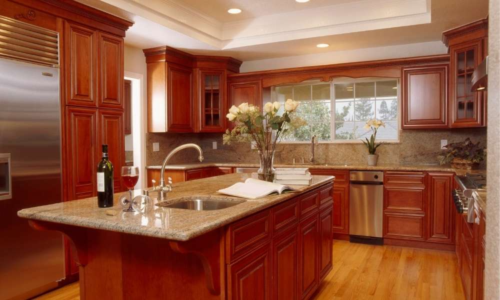 How to Lighten up a Kitchen With Cherry Cabinets