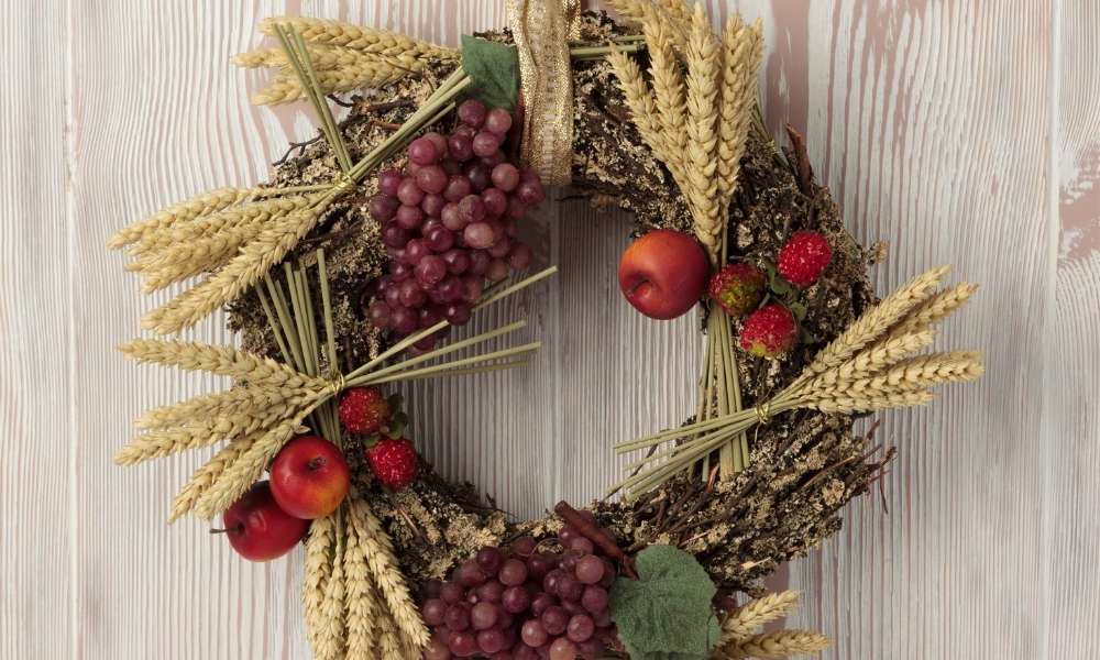 Why Hang a Wreath on Your Kitchen Cabinet?