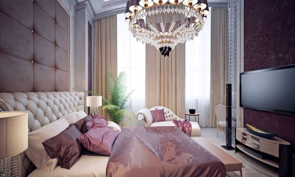 Choose stylish lamps or chandeliers in the Prep bedroom