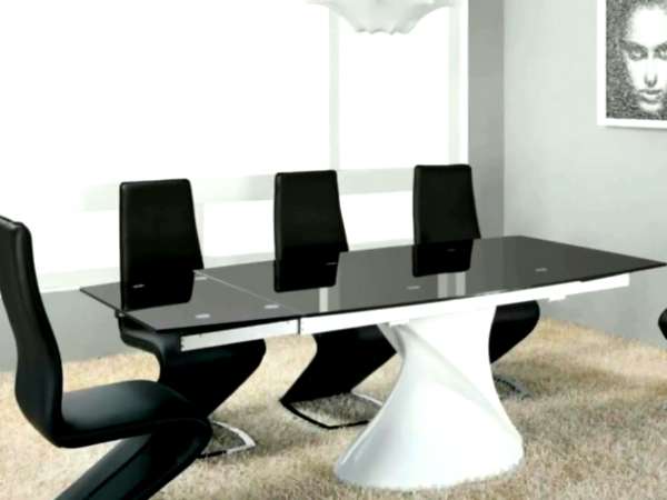 Black Glass Dining Table Set
