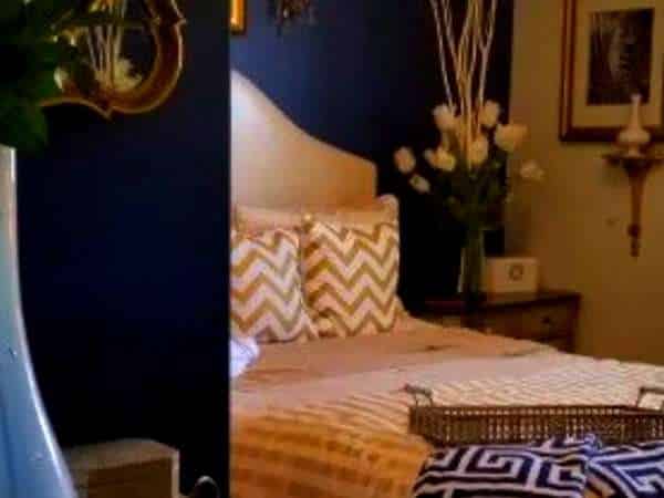 Gold And Blue Bedroom Decorating Tips: