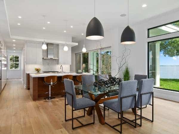 Pendant Light in decorate kitchen window