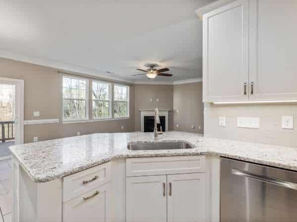 White Color Kitchen And Windows