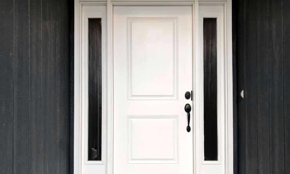 White Painting Bedroom Door