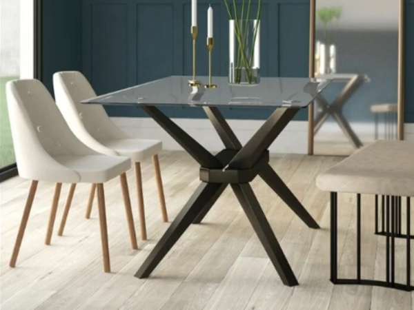 X-style dining table legs