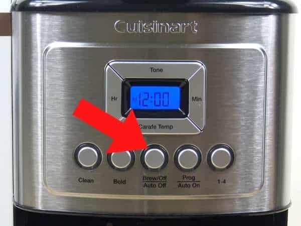 Brew Off/auto Off Button Function