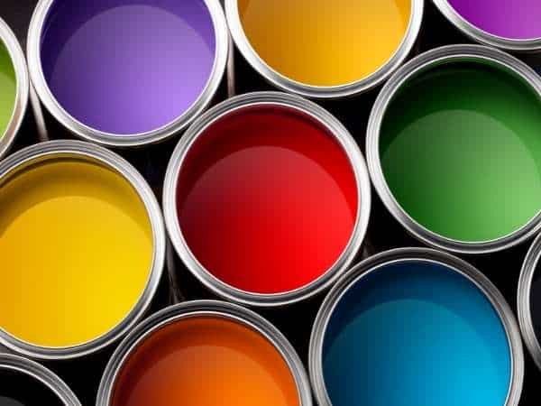 Mingling of colours for paint