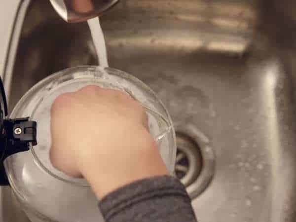 Rinse The Coffee Maker With Water