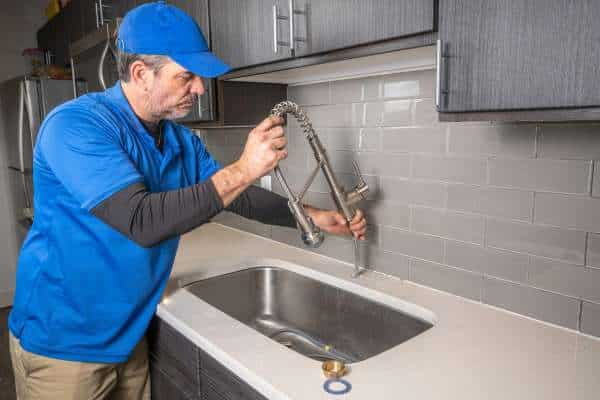 remove kitchen faucet nut