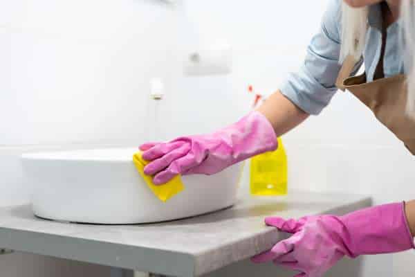 Cleaning the Sink Area